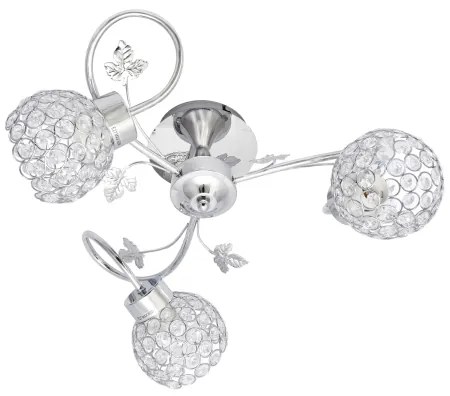 Felületre szerelhető csillár SOPHIA 3xE27/15W/230V fényezett króm/átlátszó