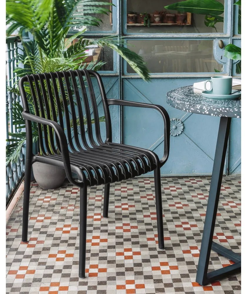 Isabellini fekete kerti szék - Kave Home