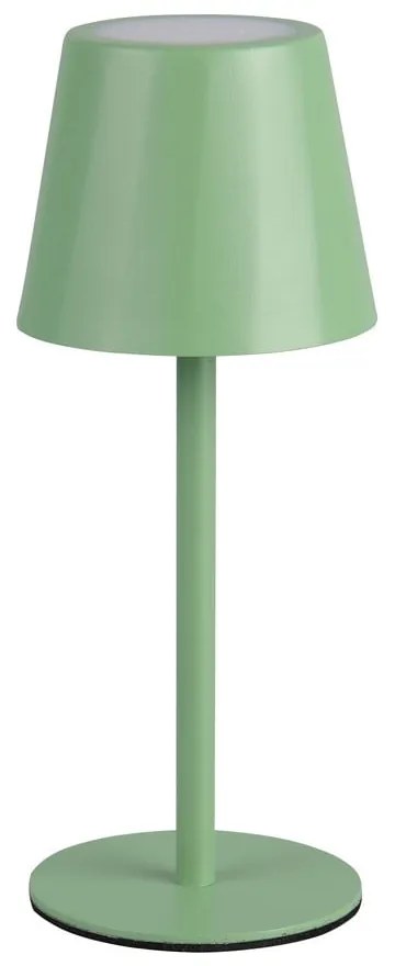 Világoszöld LED asztali lámpa fém búrával (magasság 21 cm) Diaz – Trio