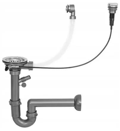 Mexen Bruno - gránit mosogató 79,5x49,5cm + Flex csaptelep, 1 kamrás, fekete, 6513791010-77-Flex