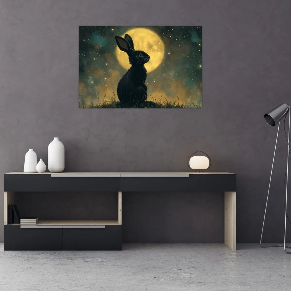 Kép - Nyúl és hold (90x60 cm)