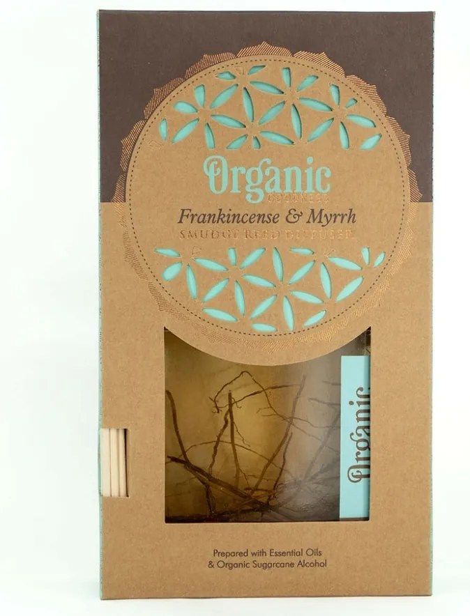 Organikus diffúzor Frankincense & Myrrh 150ml, pálcikákkal
