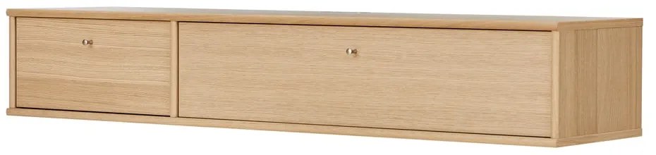 Natúr színű TV-állvány tölgyfa dekorral 133x22 cm Mistral – Hammel Furniture