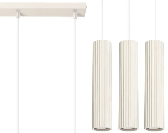 Sollux SL.1594 - Csillár zsinóron KARBON 3xGU10/10W/230V krémes