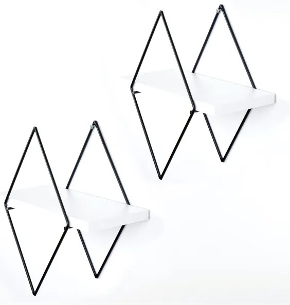 KÉSZLET 2x Fali polc fehér