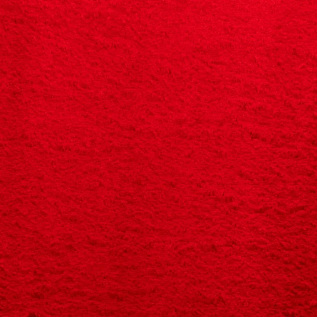 HUARTE piros rövid szálú puha és mosható szőnyeg 140 x 200 cm