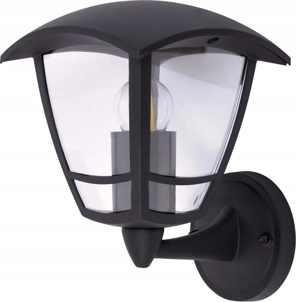 Kaja Kültéri fali lámpa IP44 Fekete 1xE27 Maxi 15W Napoli