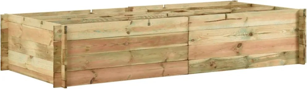 vidaXL impregnált fenyőfa kerti magasított zöldségágy 197x100x40 cm