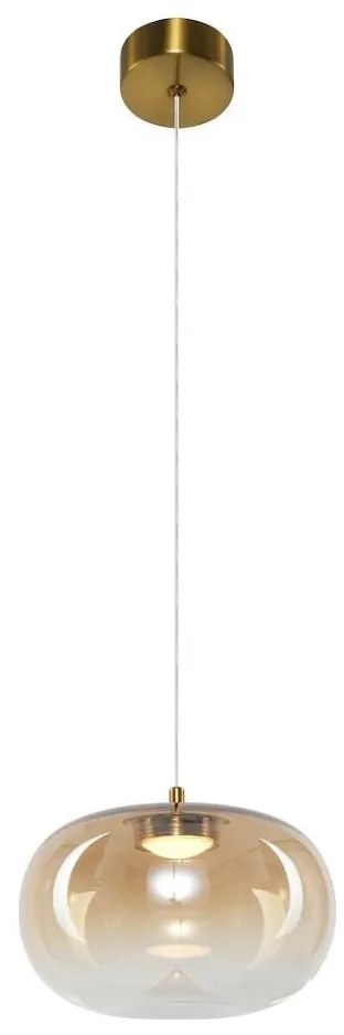 LED Csillár zsinóron VASO LED/4W/230V átm. 18 cm arany/füstös