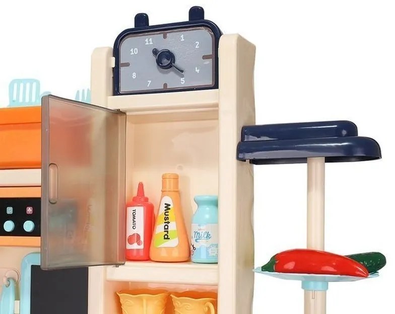 ProCart® Gyerekkonyha, hideg gőz, hanghatások és fények, zárt körű vízcsap, 65 db, 93x71x28 cm