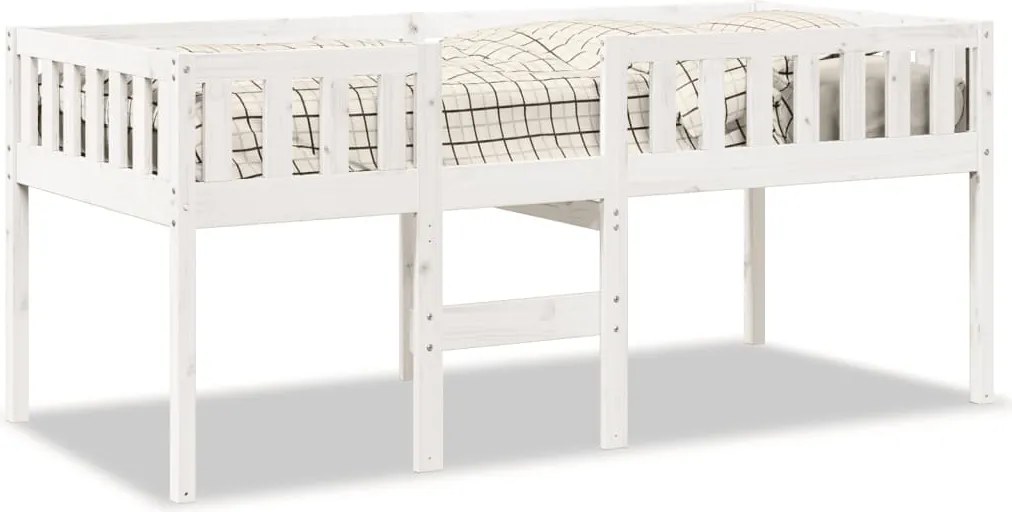 vidaXL fehér tömör fenyőfa gyerekágy matrac nélkül 75 x 190 cm