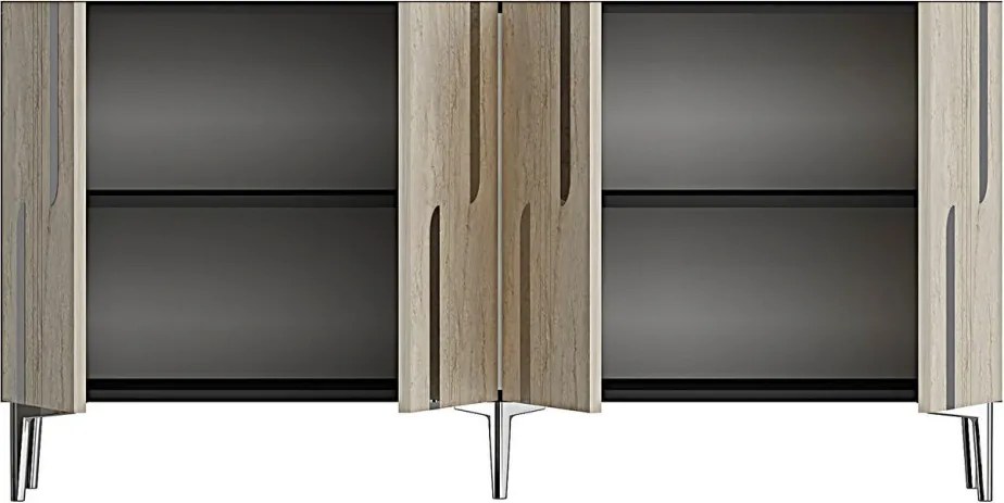 Nota 150 - Anthracite, Travertine, Silver