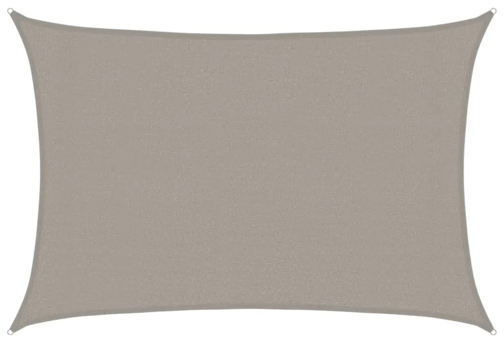 világosszürke négyszögletű HDPE napvitorla 160 g/m² 3x5 m