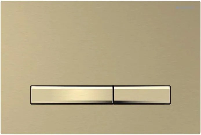 Geberit 115.672.QF.2-nyomólap Sigma50 24,6x16,4 cm szálcsiszolt sárgaréz