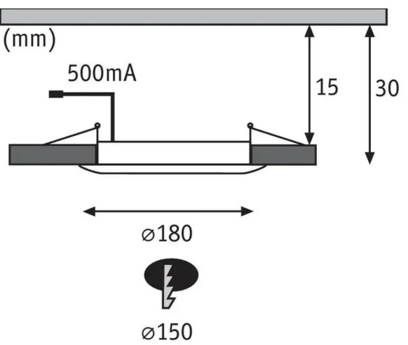 Paulmann 92801 - LED/9W IP65 Fürdőszobai beépíthető lámpa WARM DIM 230V