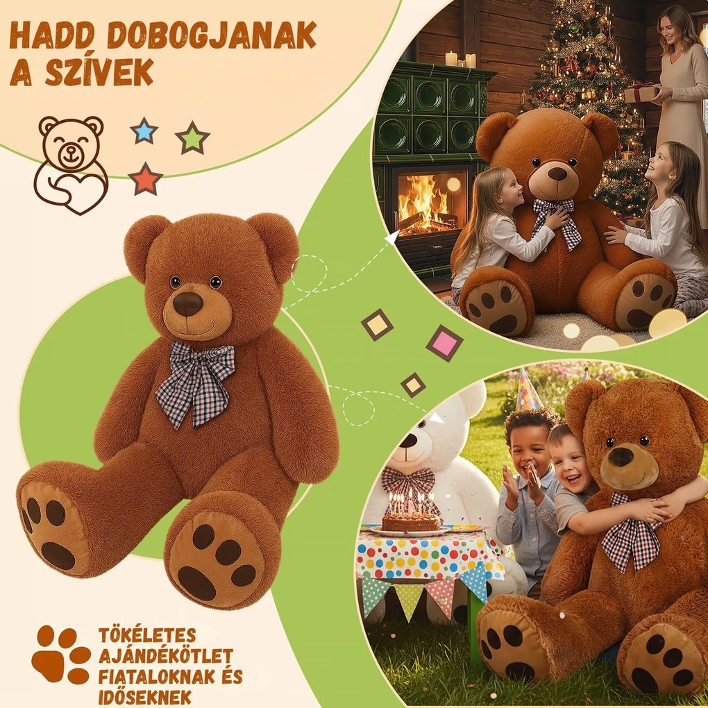 BENY nagy plüssmedve, 100cm, barna Monzana