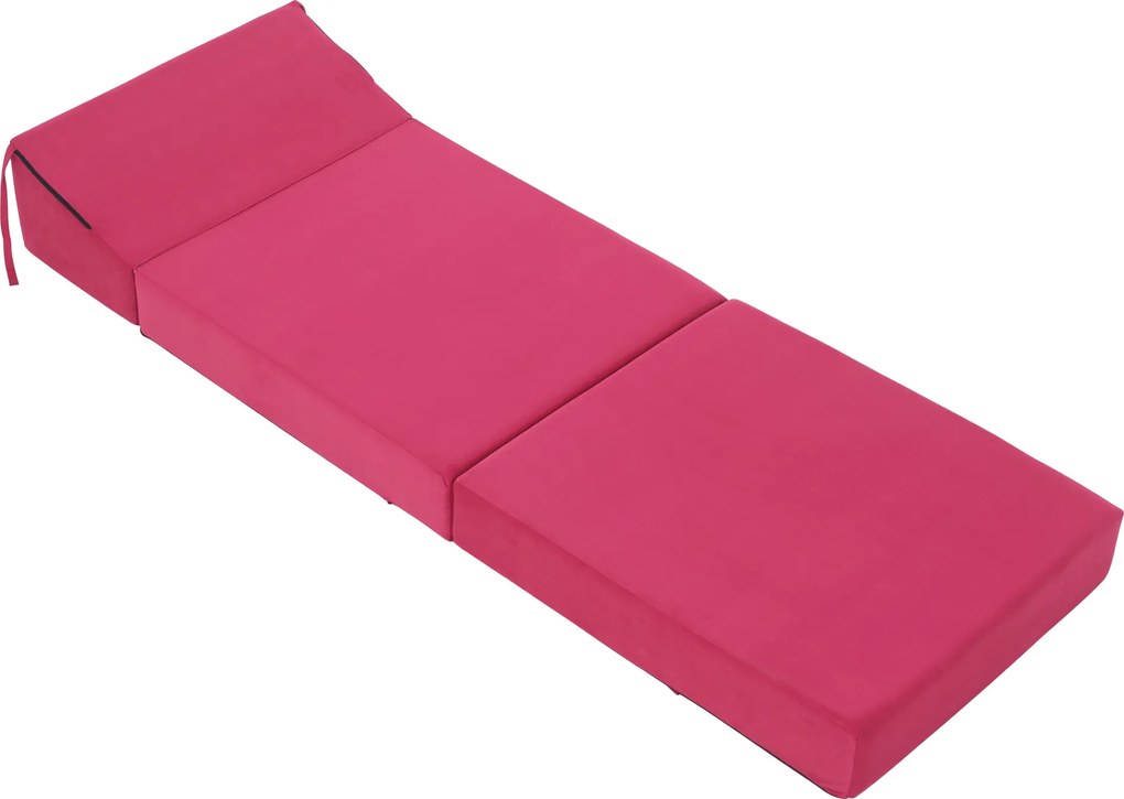 Összecsukható matrac/fotel, 2v1, rózsaszín magenta, PELOS