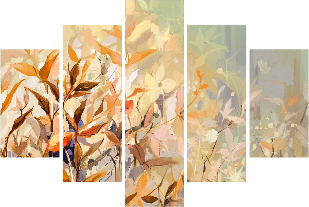 Kép - Festett növények (150x105 cm)