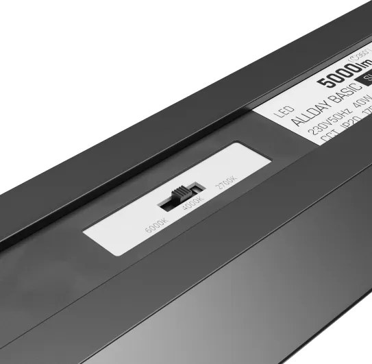 LED mennyezeti lámpa ALLDAY BASIC LED/20/30/40W/230V 2700/4000/6000K 120 cm fekete