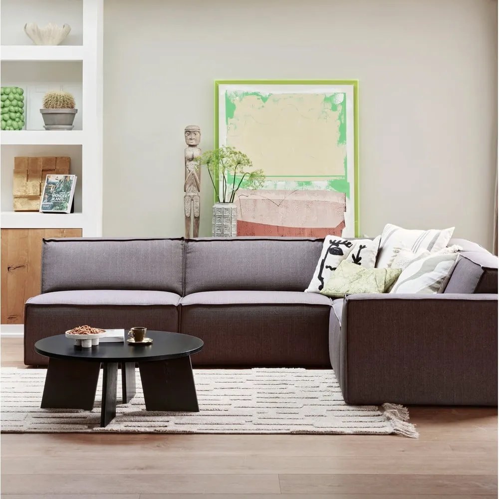 Fekete kerek dohányzóasztal ø 90 cm Fries – WOOOD