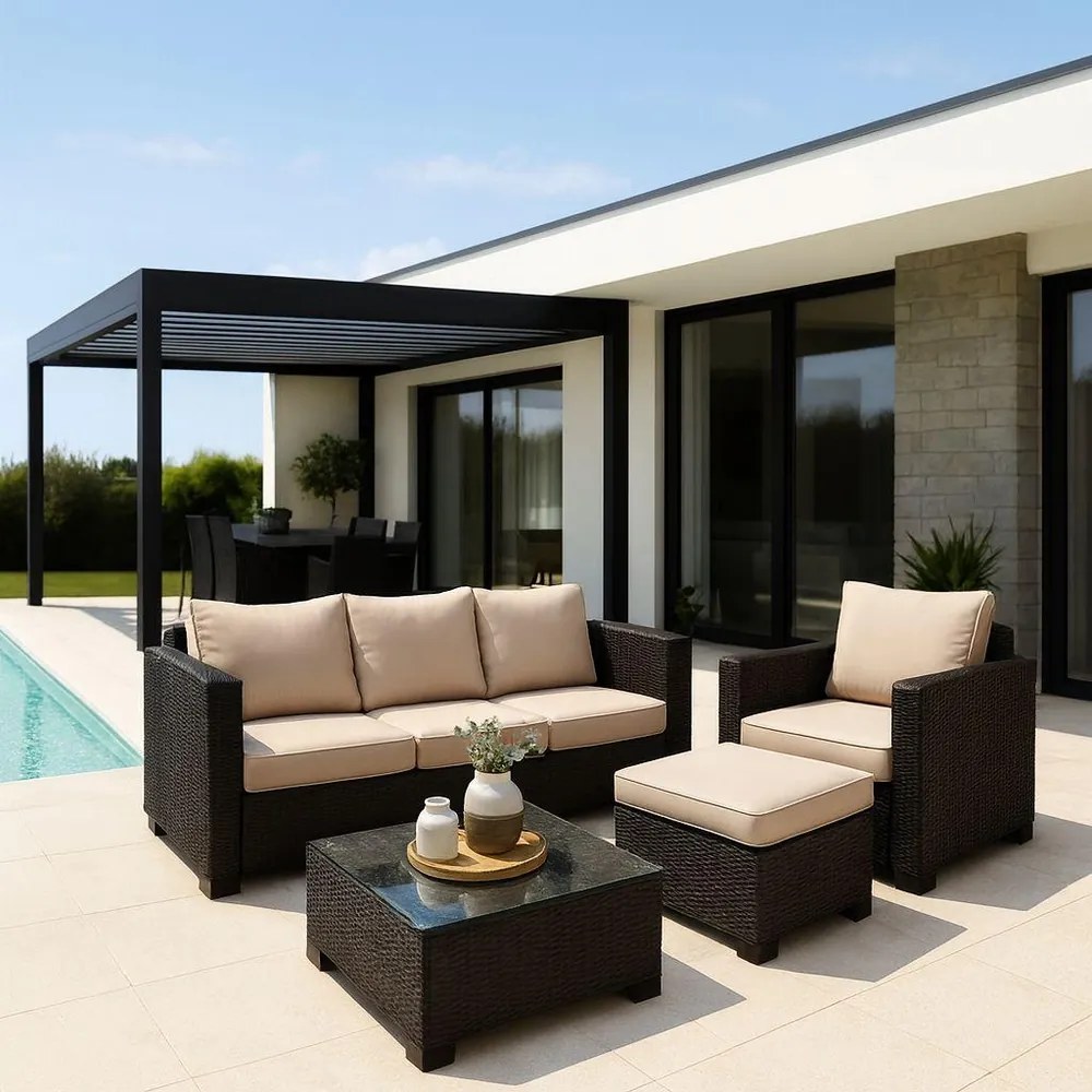 Avenberg ROVERO 6 részes rattan kerti bútor szett