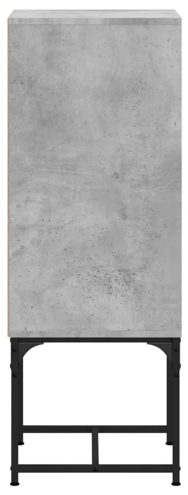 betonszürke kisszekrény üvegajtókkal 35 x 37 x 100 cm