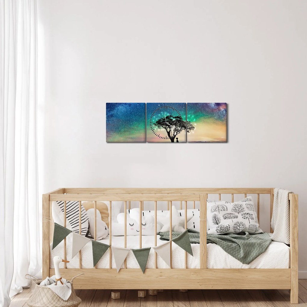 Kép - Pihenés a csillagok alatt (órával) (90x30 cm)