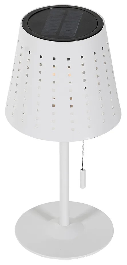 2 db asztali lámpa készlet fehér, LED-del, 3 fokozatú dimmerrel, újratölthető és napelemes - Ferre