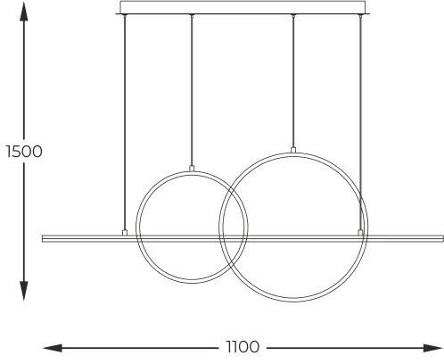 Zuma Line MD7358-2A-3GT - CHOLET LED csillár 34W/230V arany színben