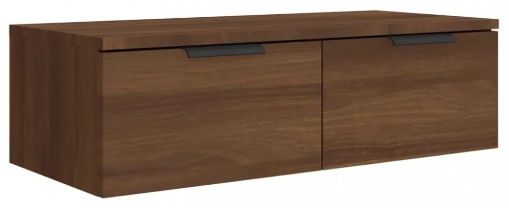 2 db barna tölgyszínű szerelt fa fali szekrény 68x30x20 cm