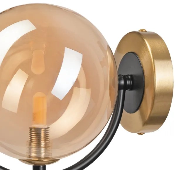 Fali lámpa GEORGIA 1xE14/5W/230V arany/füstös bézs