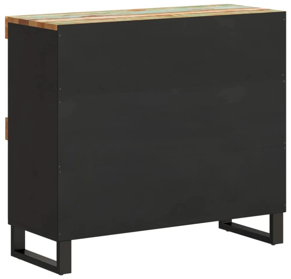 tömör újrahasznosított fa tálalószekrény 85 x 33 x 75 cm