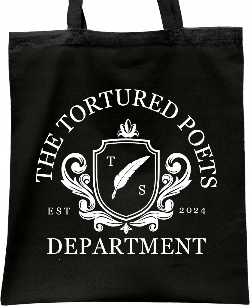 Taylor Swift The Tortured Poets fekete pamut bevásárlótáska