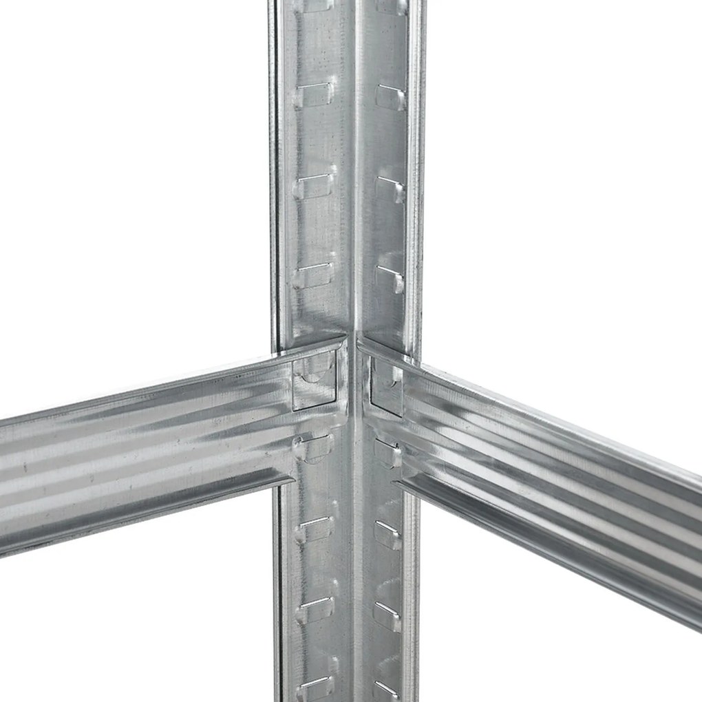 Juskys 2 darabos polcrendszer szett - 180x90x40 cm - ezüst