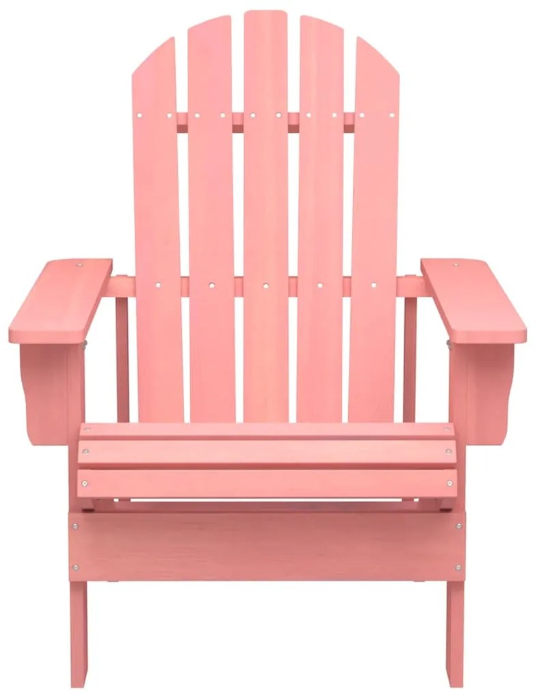 vidaXL rózsaszín tömör fenyőfa kerti Adirondack szék