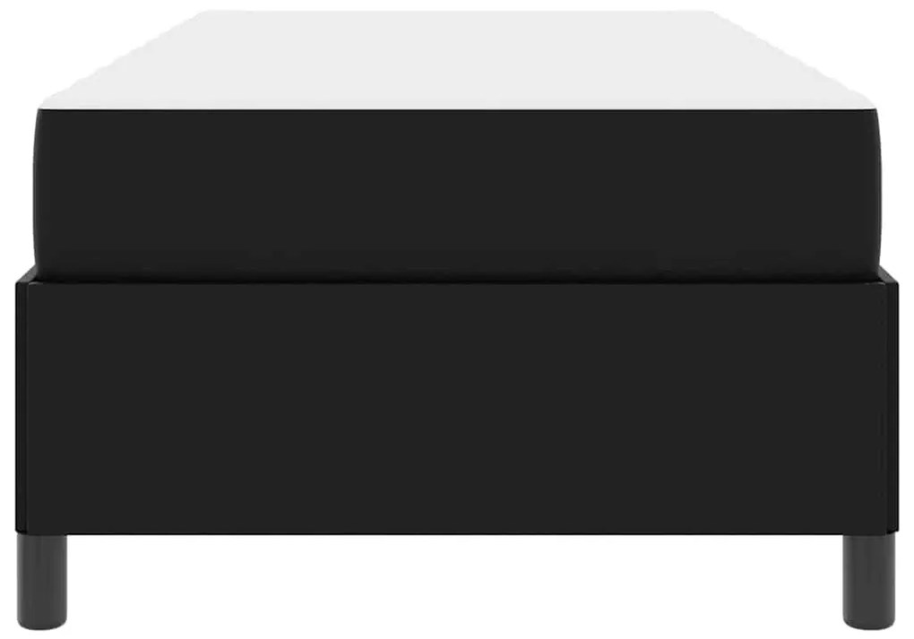 Ágykeret matraccal matracmal Fekete 90 x 190 cm Műbőr