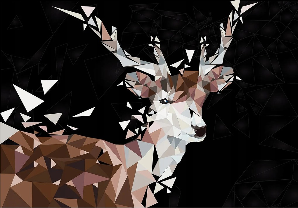 Fotótapéta Szarvas sötét poligon geometria modern 416x254 +ragasztó
