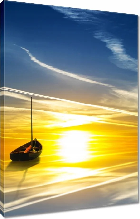 Vászonkép 80x120 Magányos hajó Nyugat
