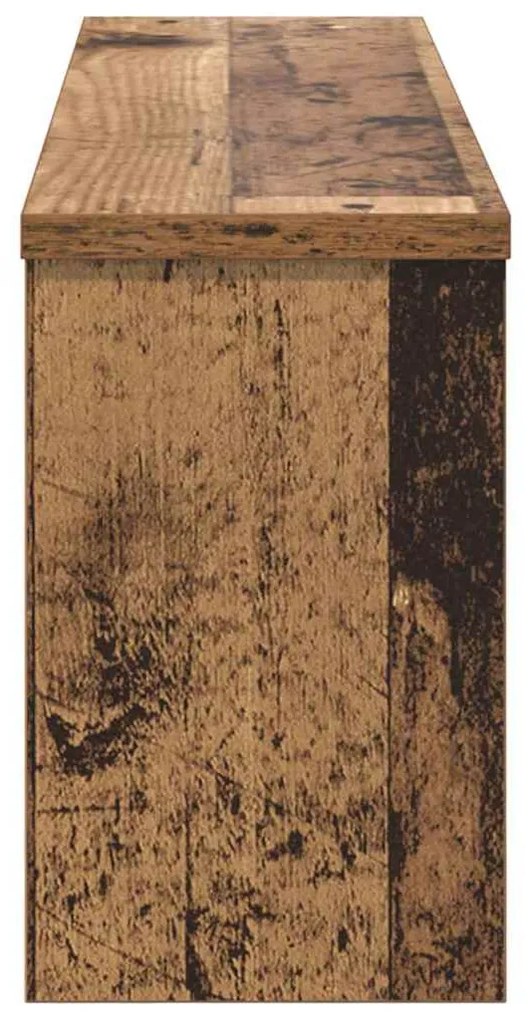 Fali Kabáthorog polcokkal Régi fa 75 x 16 x 26 cm Faanyag