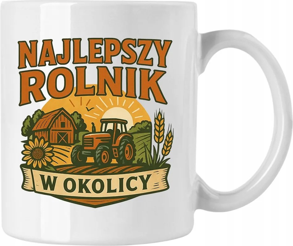 Bögre Legjobb Gazda a környéken Gazda Vicces Nyomatok Fehér 330ml