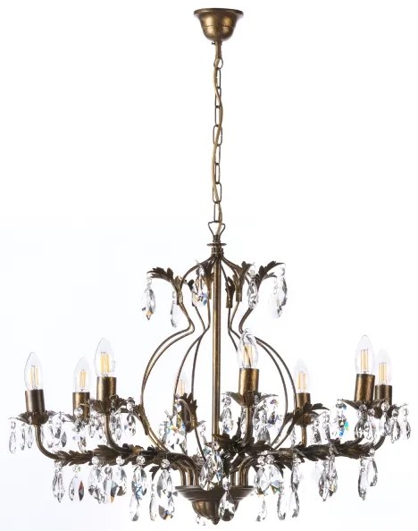 ONLI - Csillár láncon TERESA 8xE14/6W/230V bronz