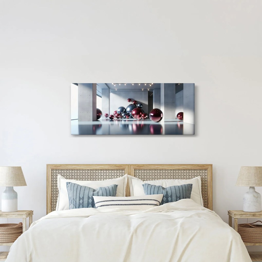 Kép - 3D tér gömbökkel II. (120x50 cm)