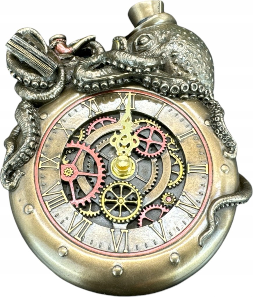 szobor figura polip az órán Steampunk gyűjtemény Veronese WU77802A4