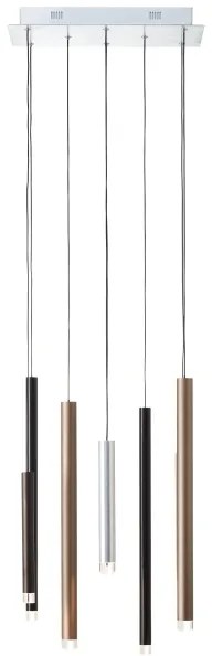 Brilliant - LED kábeles dimmelhető függeszték CEMBALO LED/32W/230V króm/fekete/barna