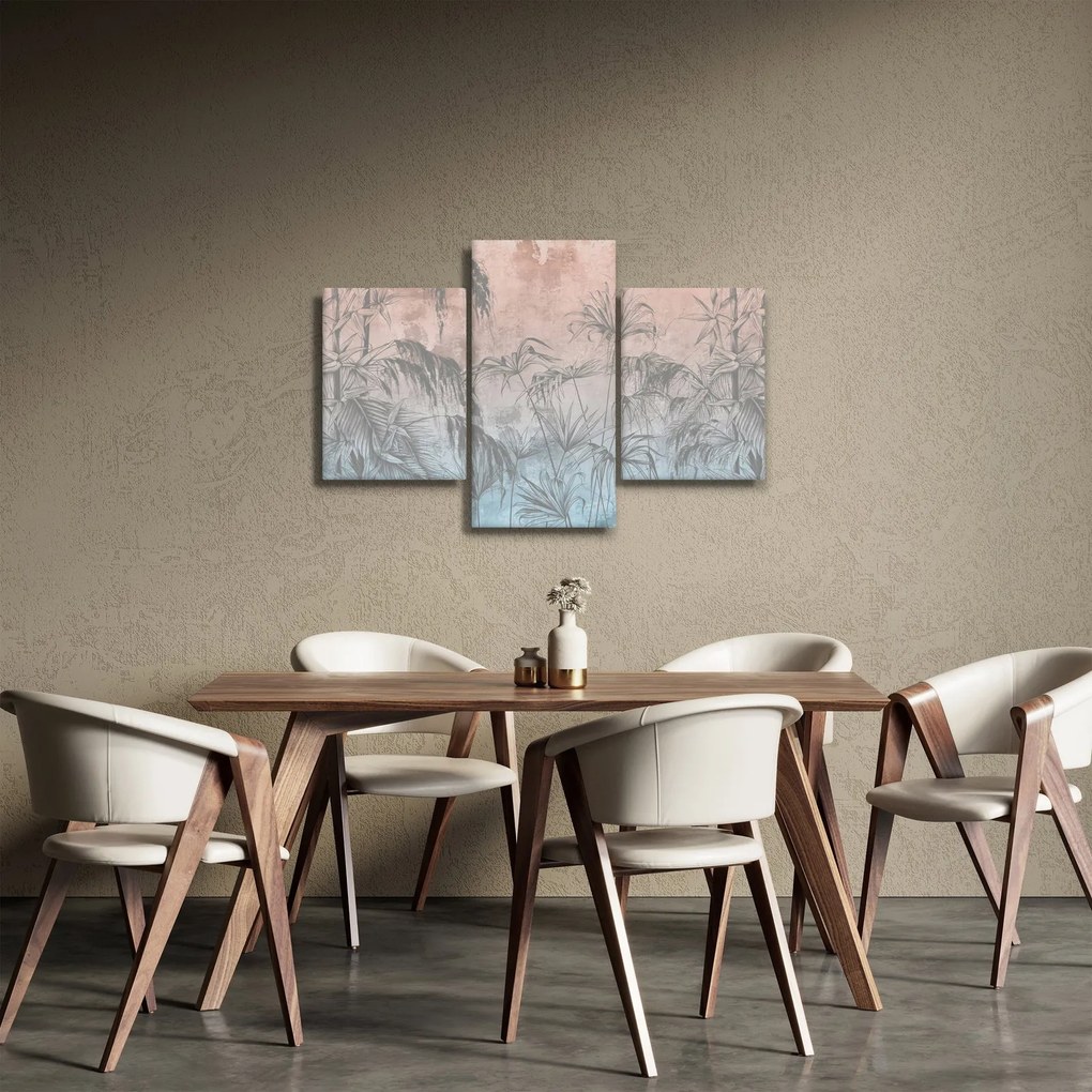 Kép - Trópusi növények a falon (90x60 cm)