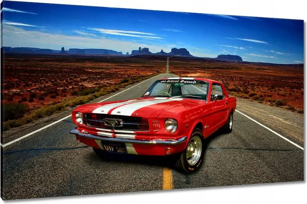 Vászonkép 120x70 Piros Ford Mustang Usa