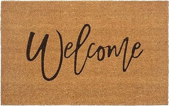 Vastag lábtörlő kókusz 45x75cm Welcome, bejárati szőnyeg