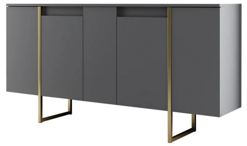 Luxe Anthracite and Gold szekrény