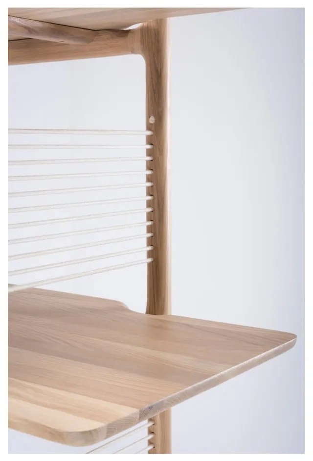 Muse tömör tölgyfa könyvespolc, magassága 216 cm - Gazzda