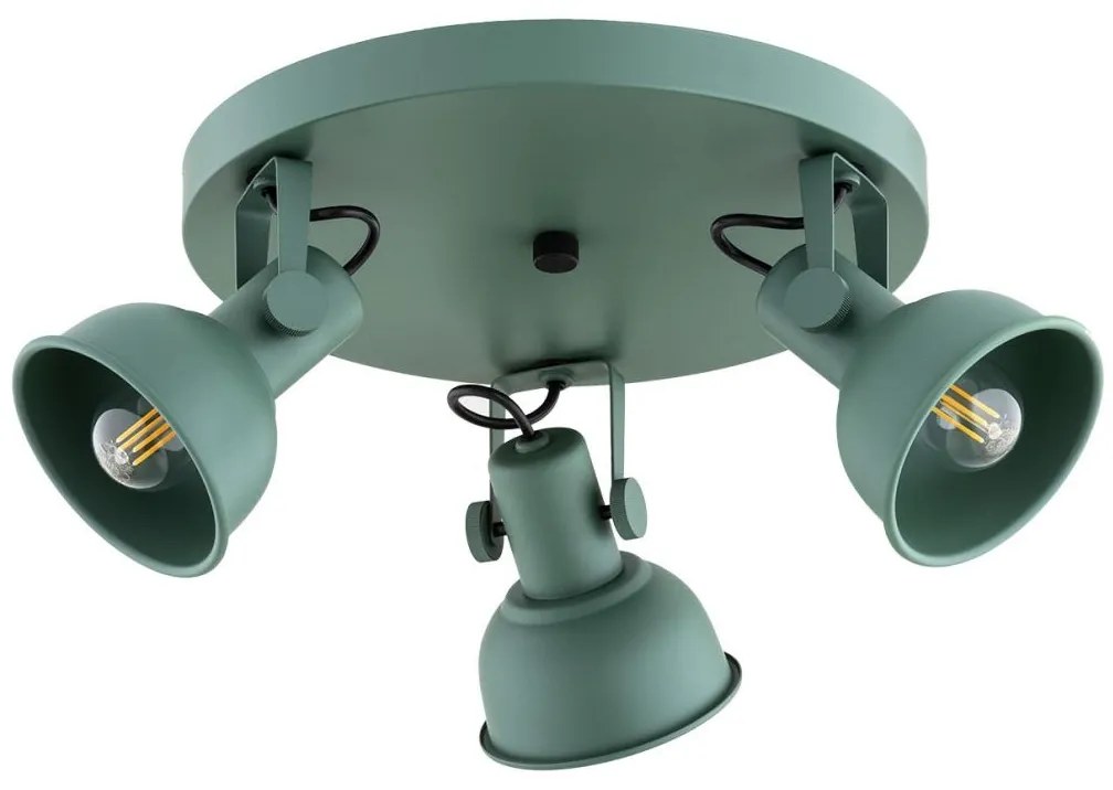 Argon 6265 - Spotlámpa LENORA 3xE14/7W/230V zöld